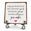 May You Be Pound Wooden Motivational Office Desk Decor 4in - Never Forget The Difference You Make