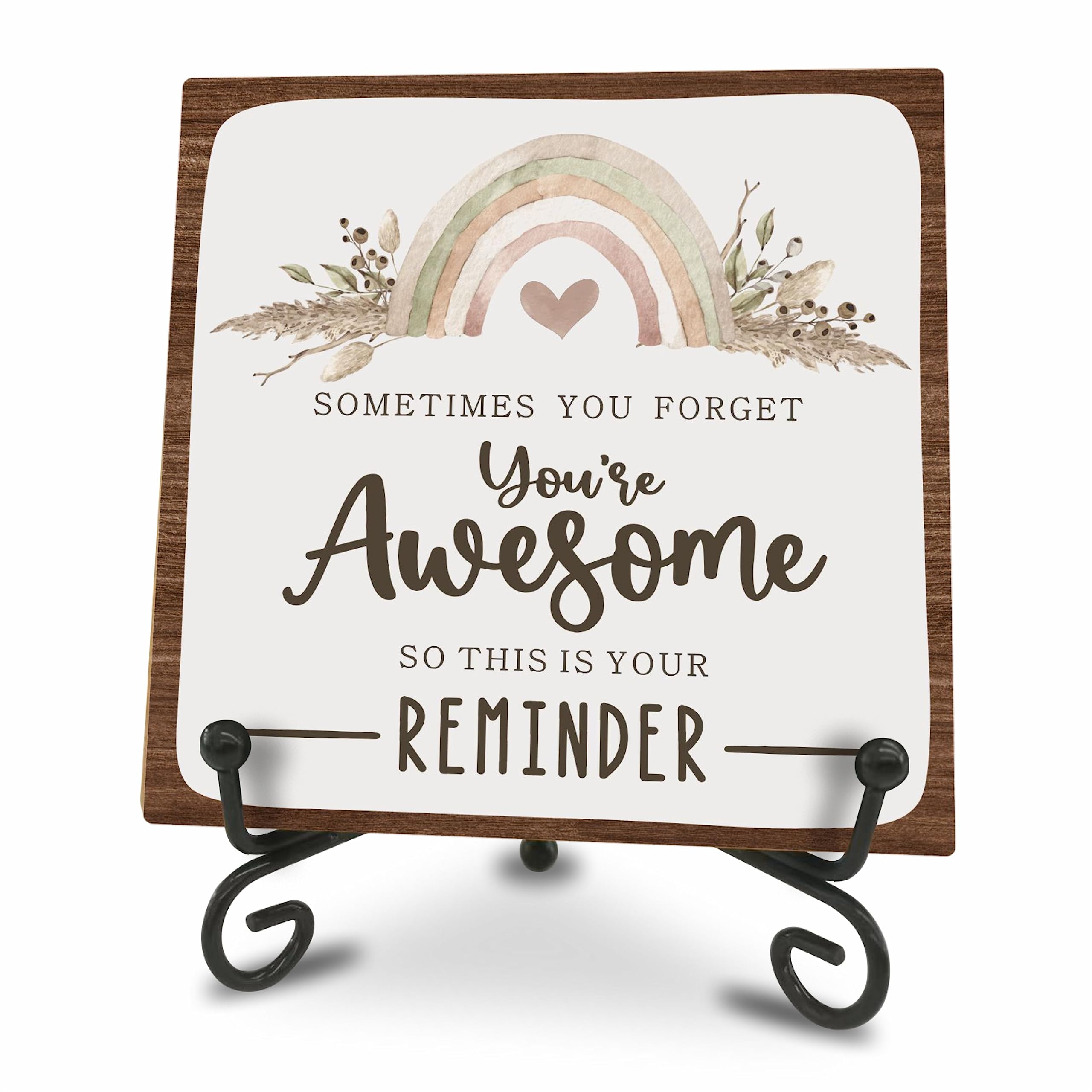 You Are Awesome Wooden Motivational Office Desk Decor 4in - Never Forget The Difference You Make