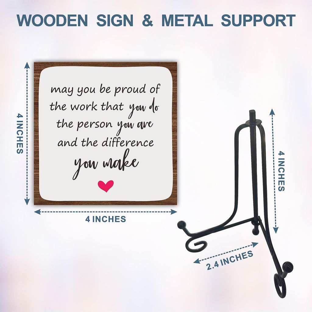May You Be Pound Wooden Motivational Office Desk Decor 4in - Never Forget The Difference You Make