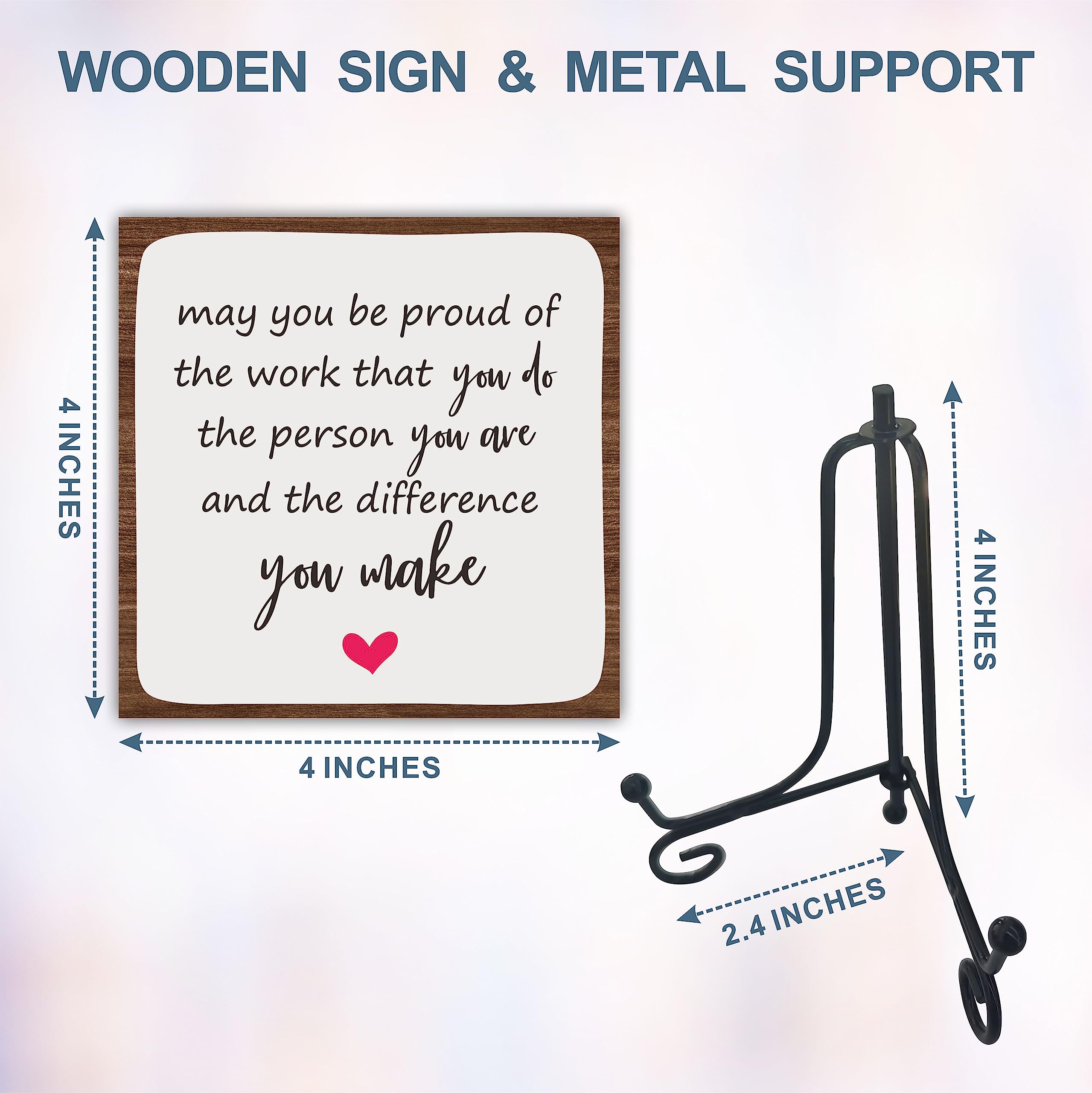 May You Be Pound Wooden Motivational Office Desk Decor 4in - Never Forget The Difference You Make