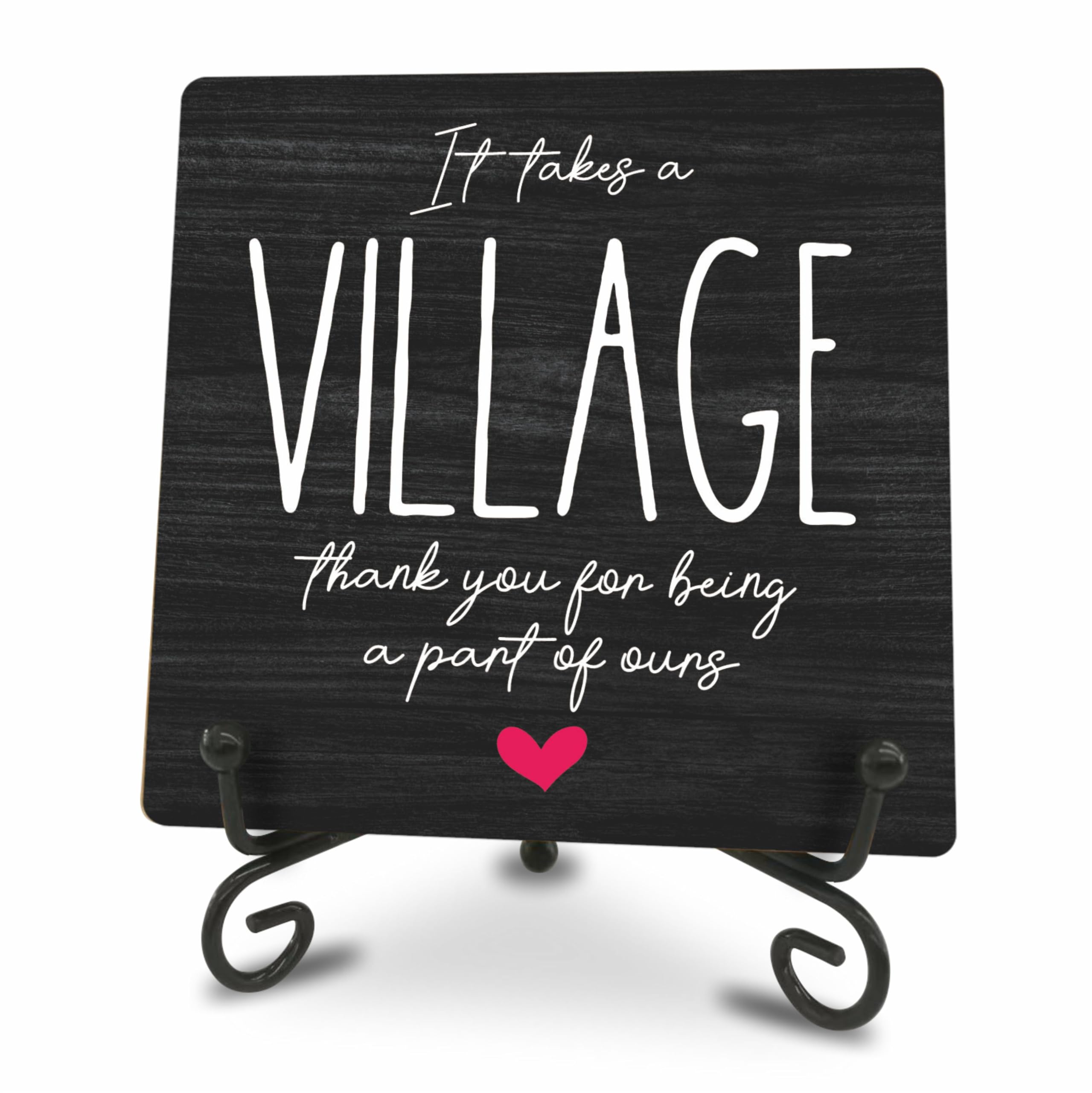 Black Wooden Motivational Office Desk Decor 4in - Never Forget The Difference You Make